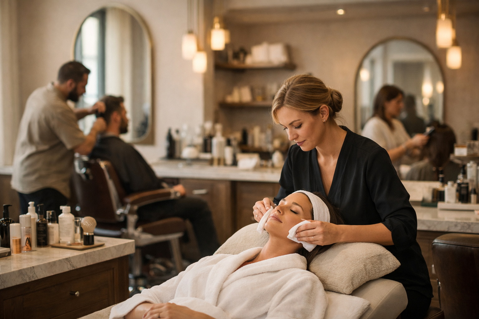 Premium salon and barber environment